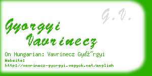 gyorgyi vavrinecz business card